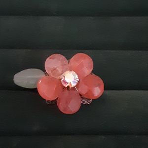 Artisan flower cocktail ring